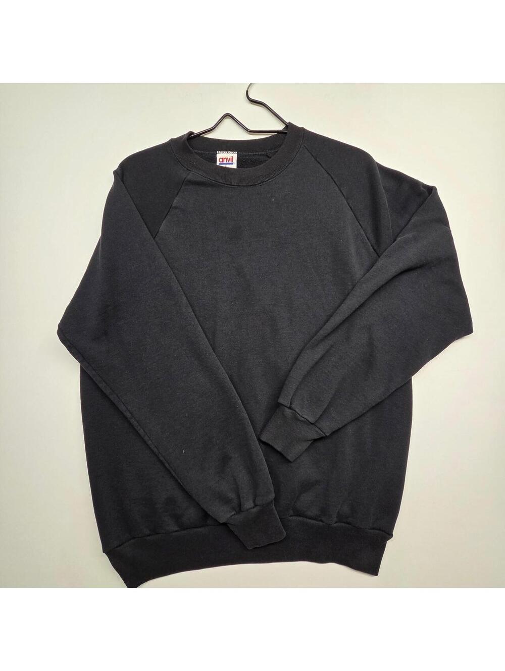 Anvil Black Crewneck Sweatshirt Size XL